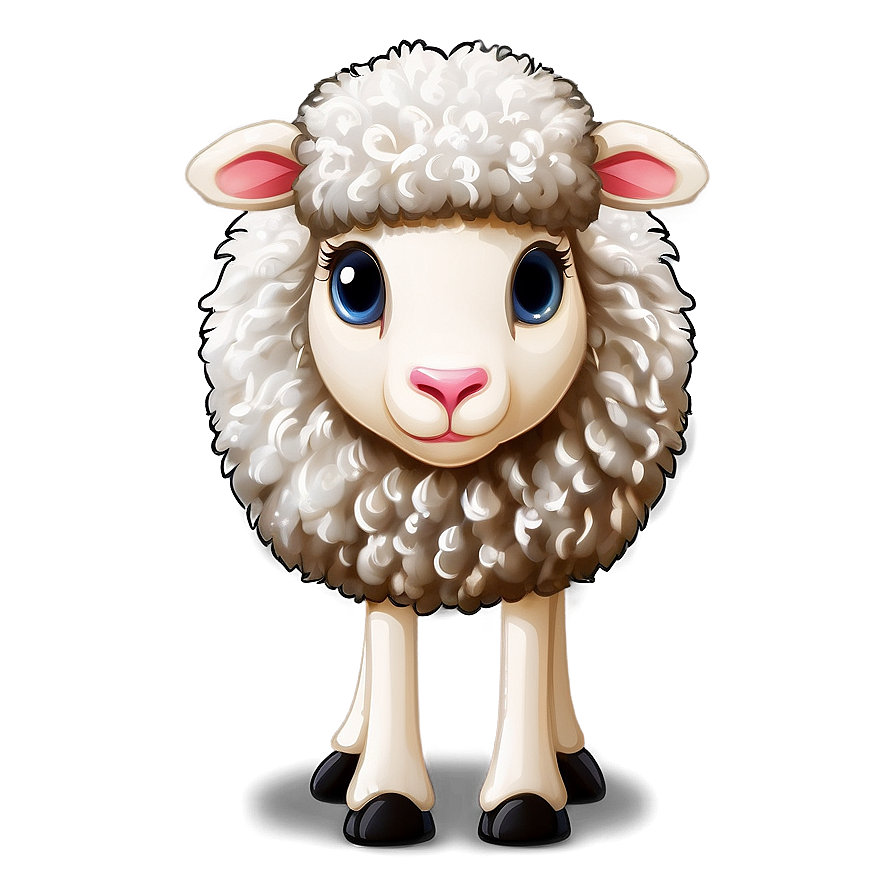 Fluffy Cartoon Sheep Png 06272024