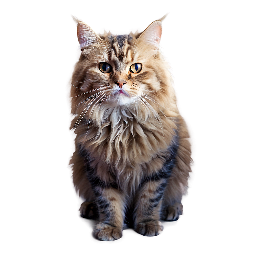 Fluffy Cat Illustration Png A