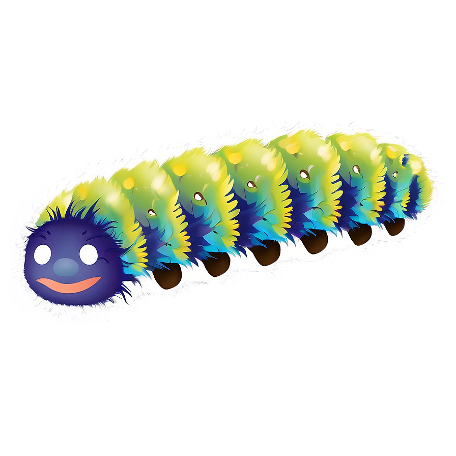 Fluffy Caterpillar Cute Png Skk