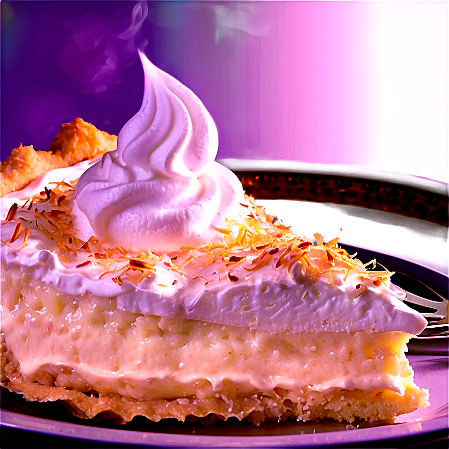 Fluffy Coconut Cream Pie Png Dut