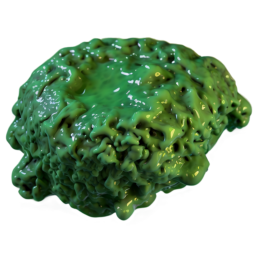 Fluffy Green Slime Png Mea70