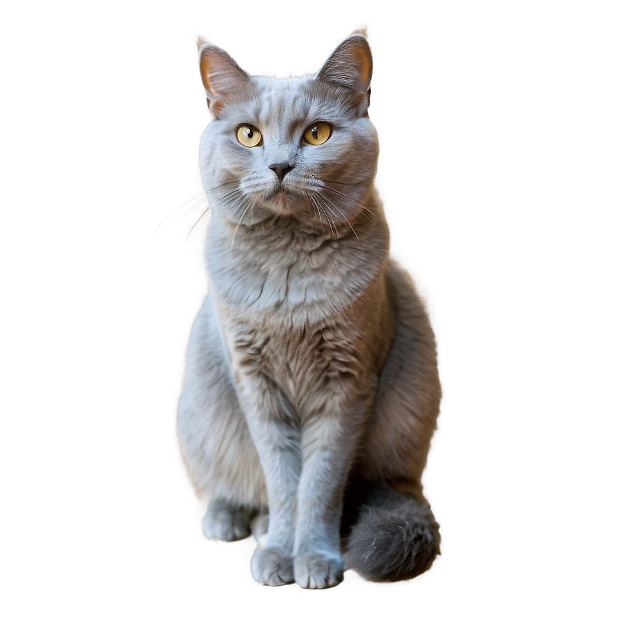 Fluffy Grey Cat Png 06252024