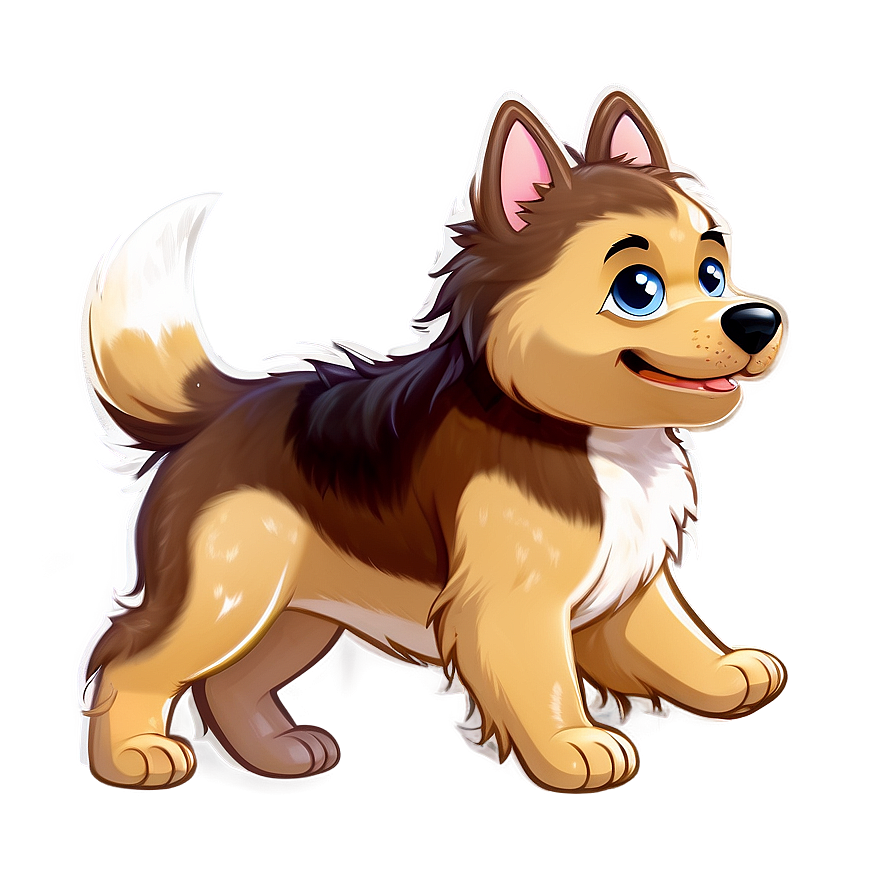 Fluffy Kawaii Dog Cartoon Png Ggt