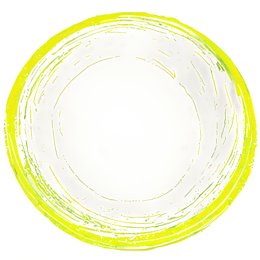 Fluo Yellow Circle Sketch Png Usx49