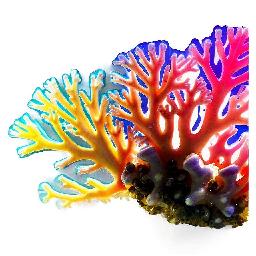Fluorescent Coral Underwater Png 05242024