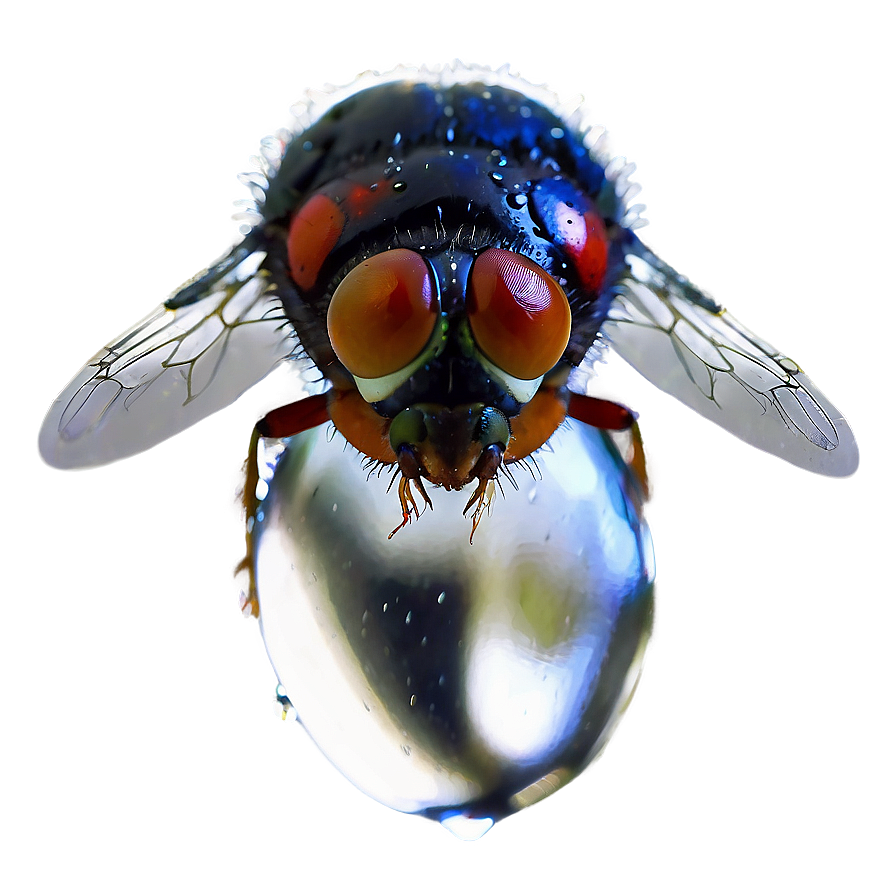 Fly In Raindrop Macro Png Tmv