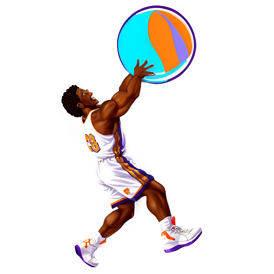 Flying Basketball Player Cartoon Png Rvp