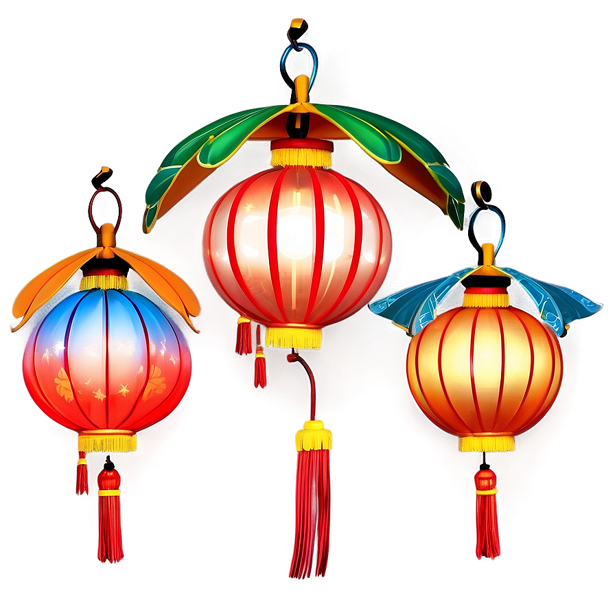 Flying Chinese Lantern Png 06262024