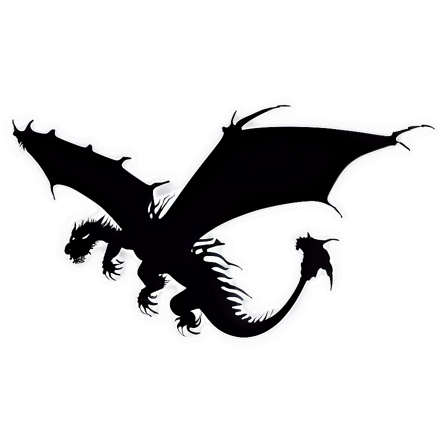 Flying Dragon Silhouette Png 05032024