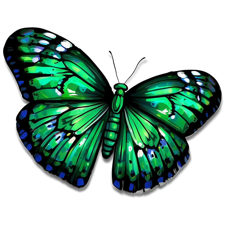 Flying Green Butterfly Animation Png Ixg86