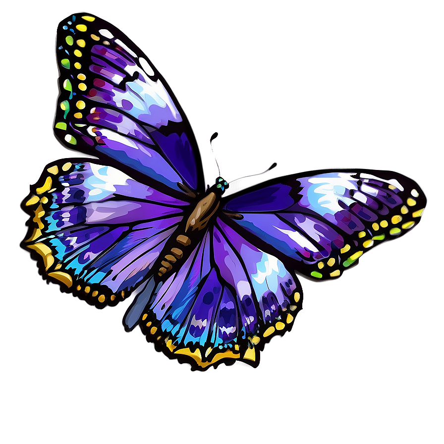 Flying Purple Butterfly Png Mwi12
