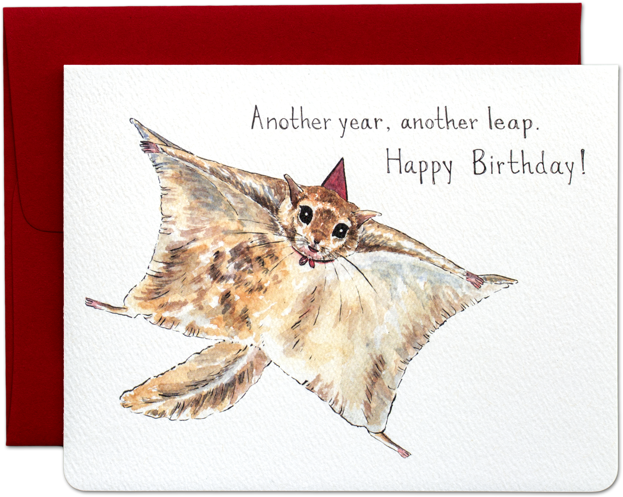 Flying Squirrel Birthday Card