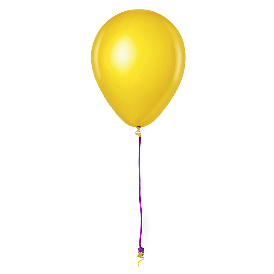 Flying Yellow Balloon Png Bgb