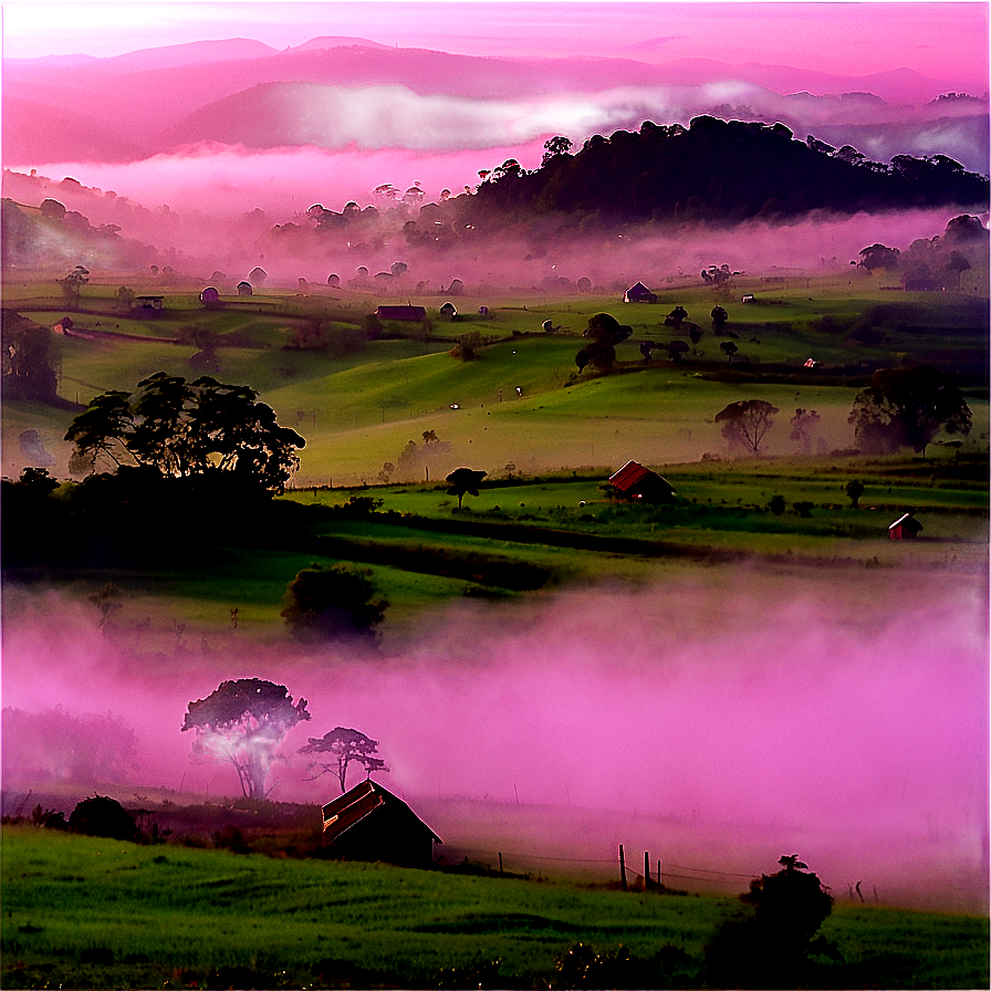 Foggy Countryside Png 23