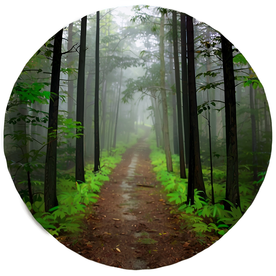Foggy Forest Path Png 77
