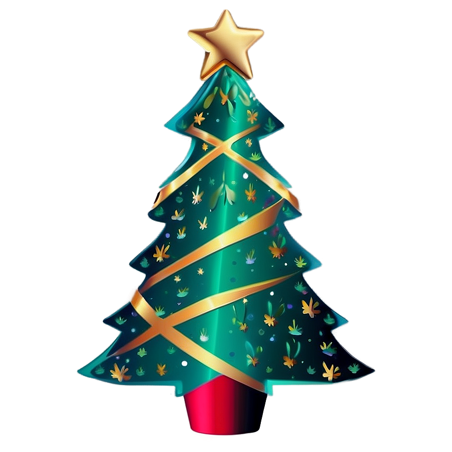 Foil Christmas Tree Png 06252024