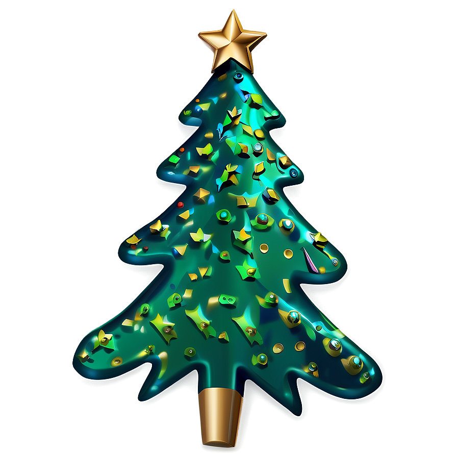 Foil Christmas Tree Png 06252024