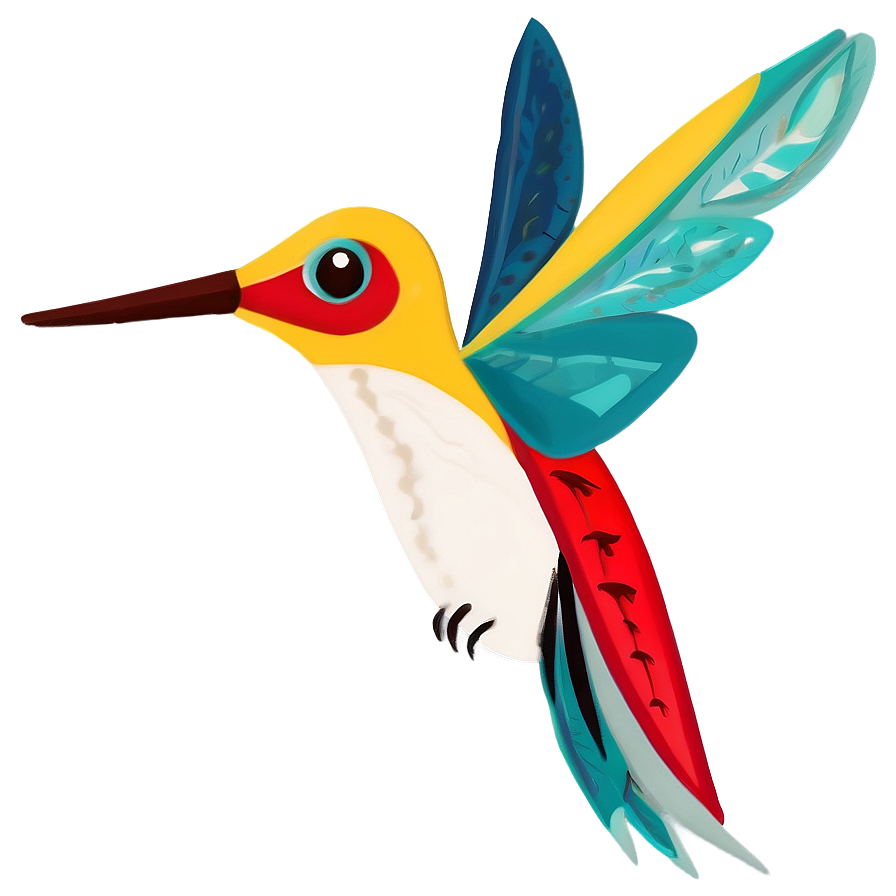 Folk Art Hummingbird Png 05212024