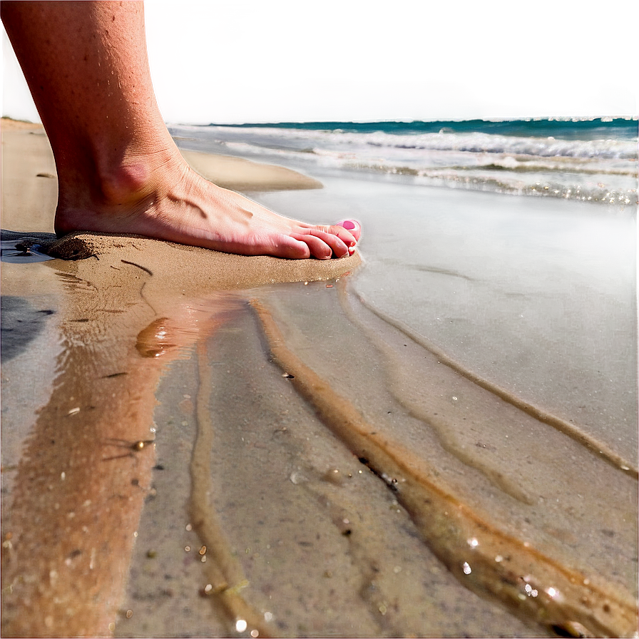 Foot On Sandy Beach Png Sus64