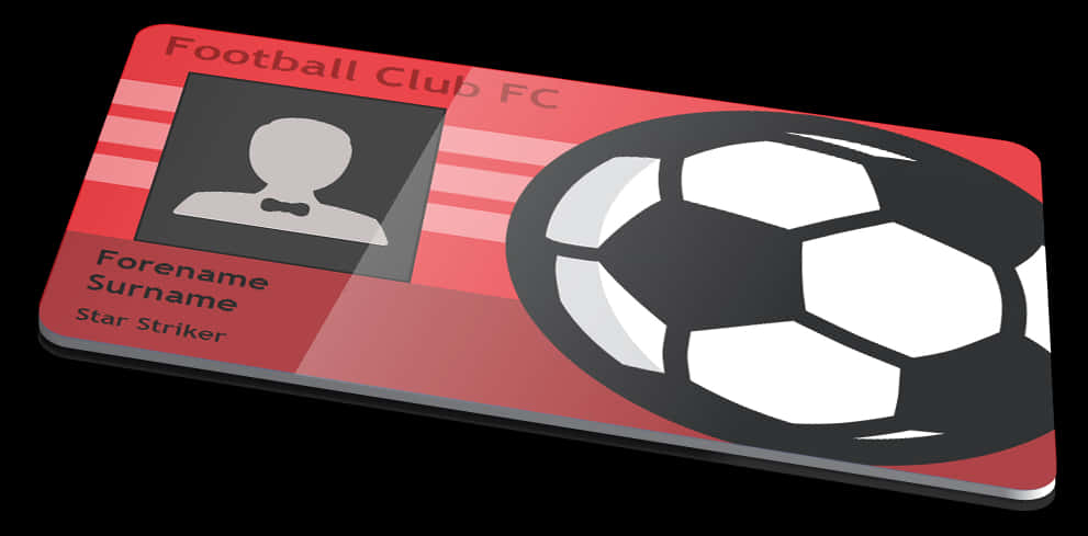 Football Club Membership Card Design