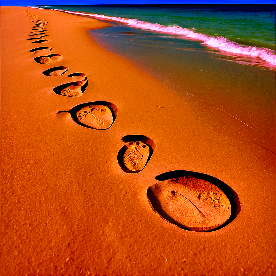 Footprints In Sand Png 16