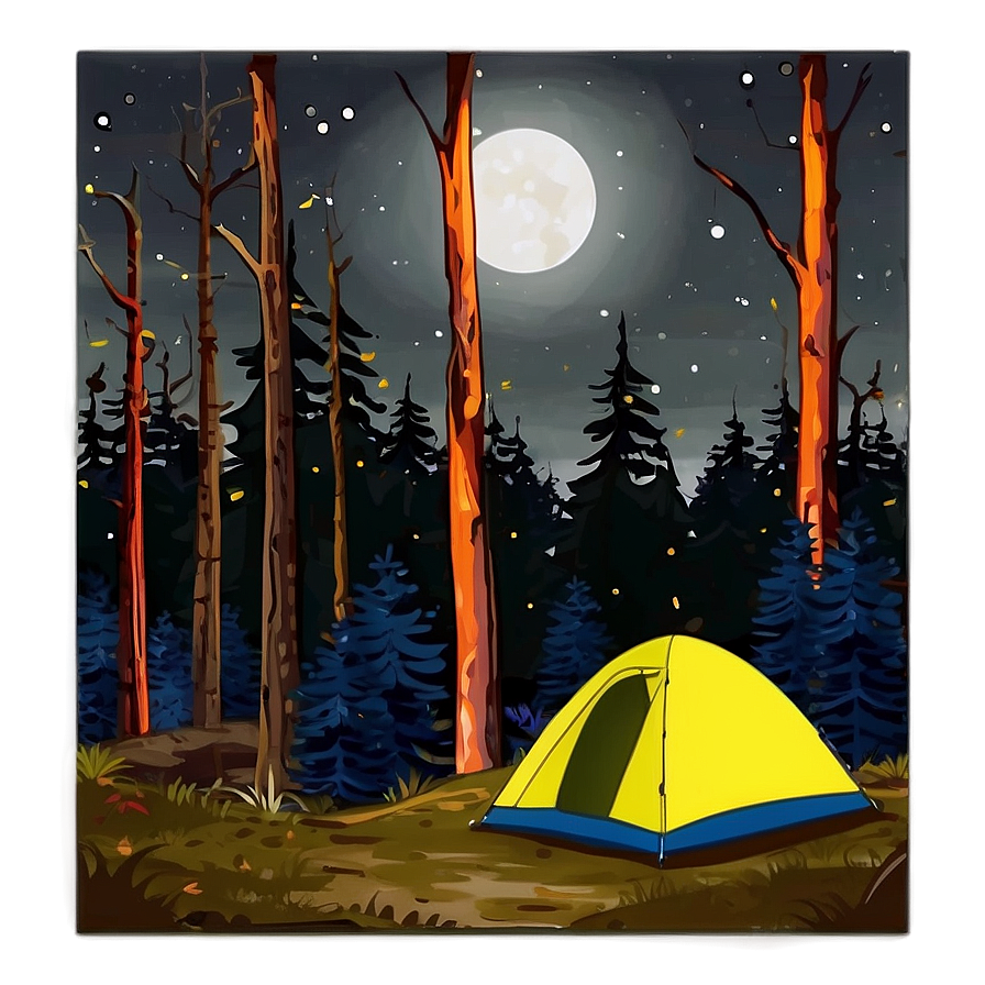 Forest Camping Under Stars Png 57