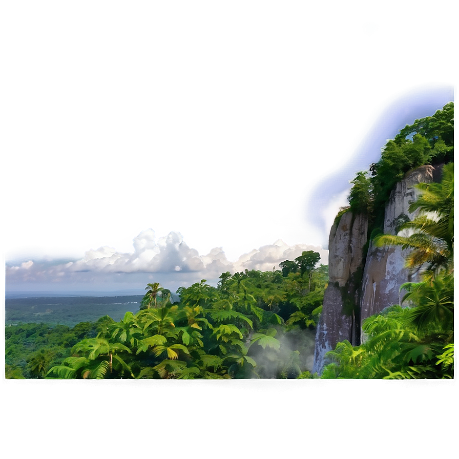 Forest Cliff View Png 05032024