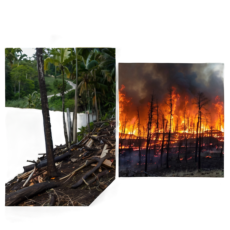 Forest Fire Increase And Deforestation Png 06212024