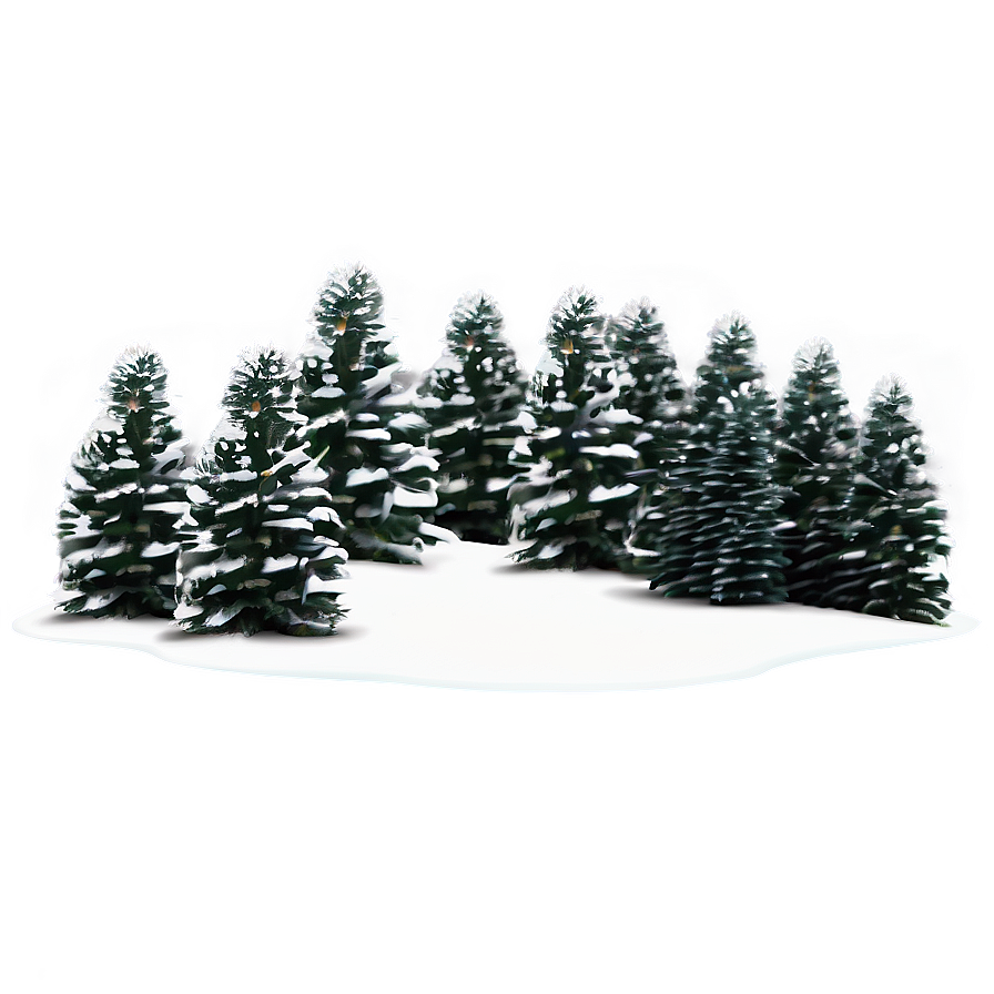 Forest Fresh Snowfall Png Oop