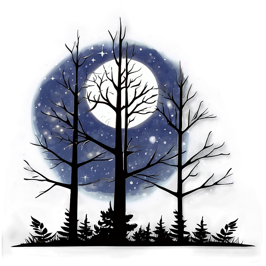 Forest Moonlight Clipart Png Cds48