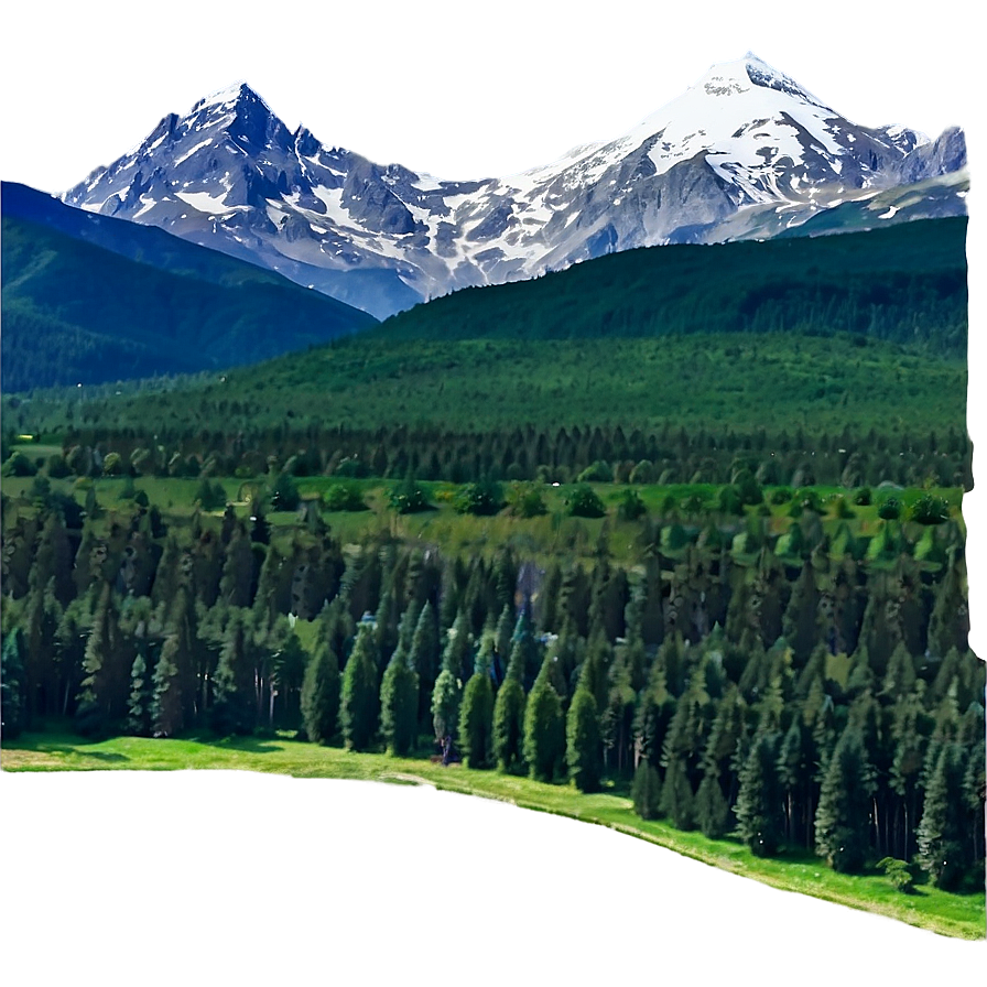 Forest Mountain Landscape Png Boy