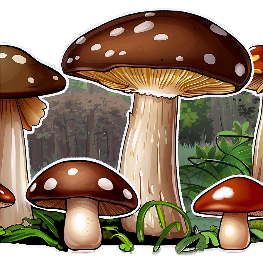 Forest Mushrooms Png Dfo30