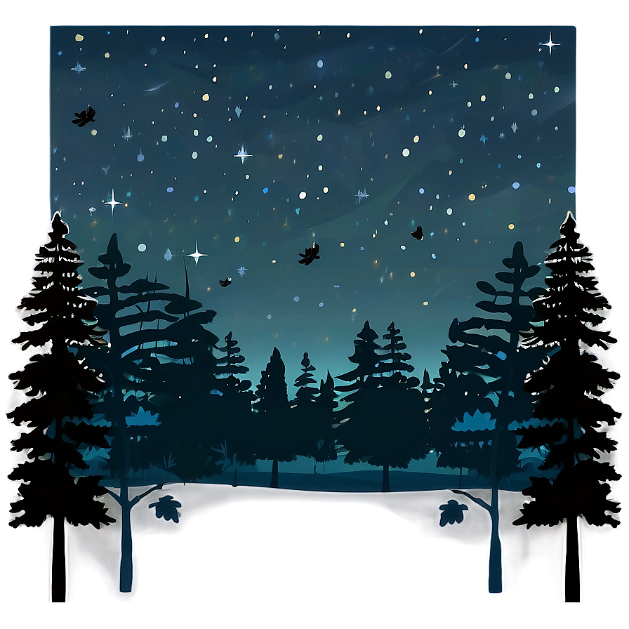 Forest Night Sky Clipart Png Rko91