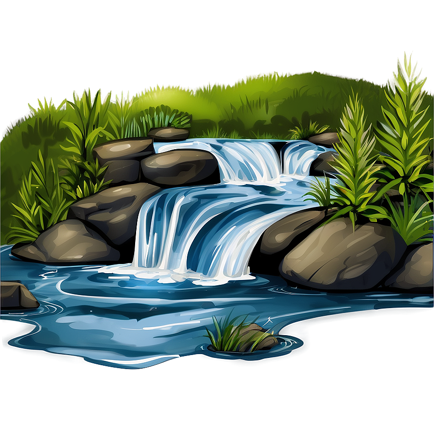 Forest Stream Waterfall Clipart Png Ojo