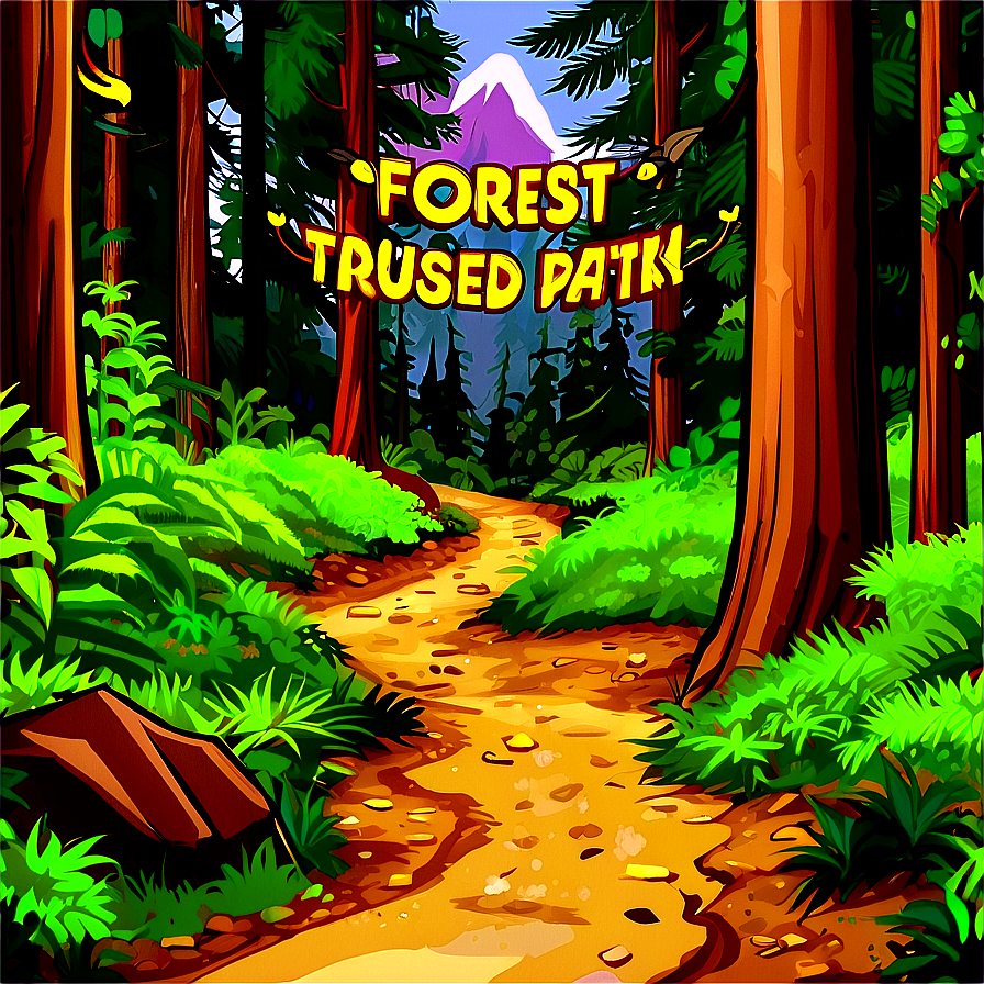 Forest Trail Hiking Clipart Png Bvt38