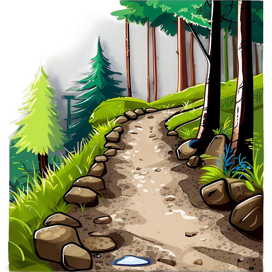 Forest Trail Hiking Clipart Png Fdh87