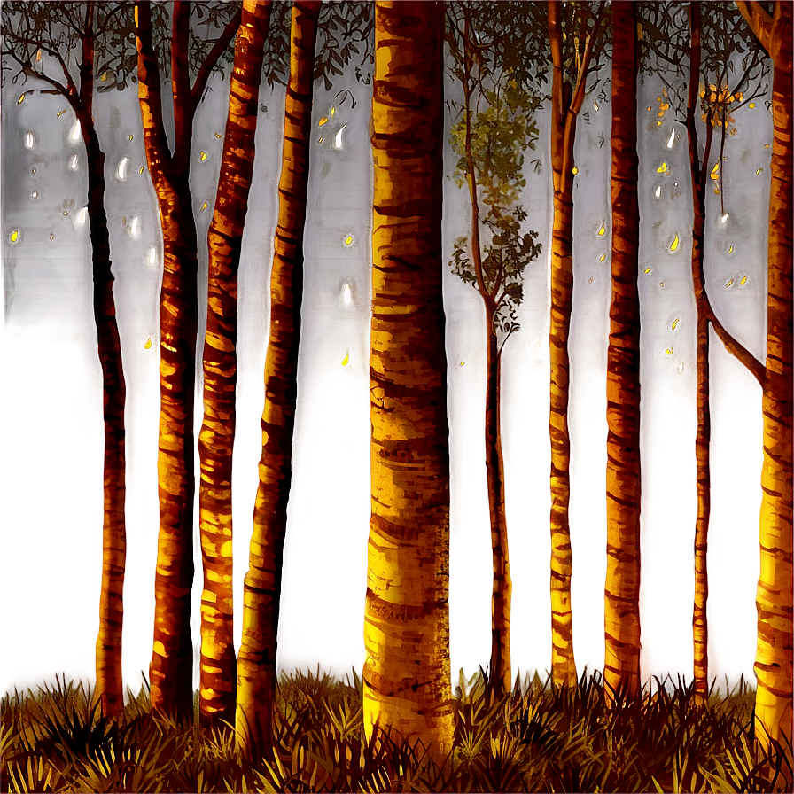 Forest Trees At Night Png Vky53