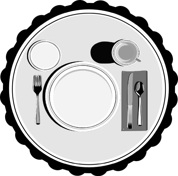 Formal Dinner Place Setting Illustration