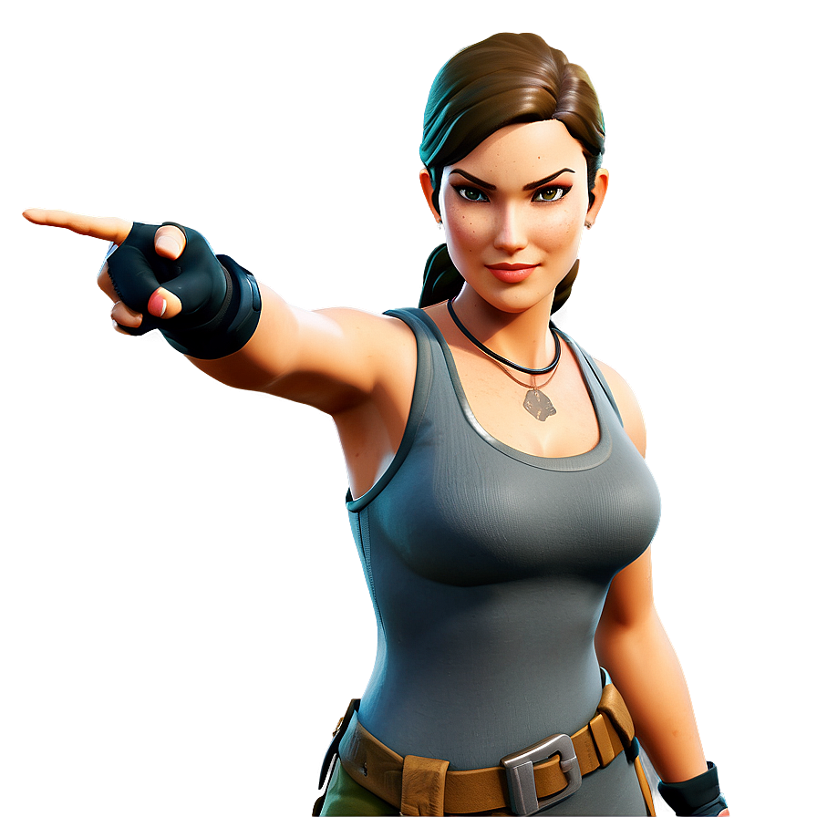 Fortnite Lara Croft Victory Pose Png 77