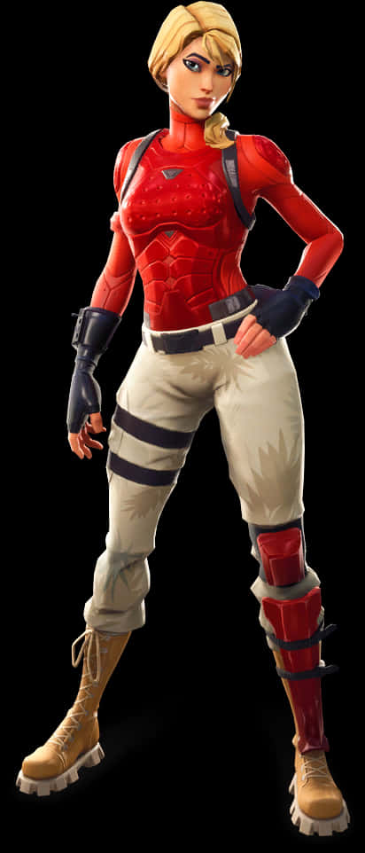 Fortnite Red Armor Skin Female