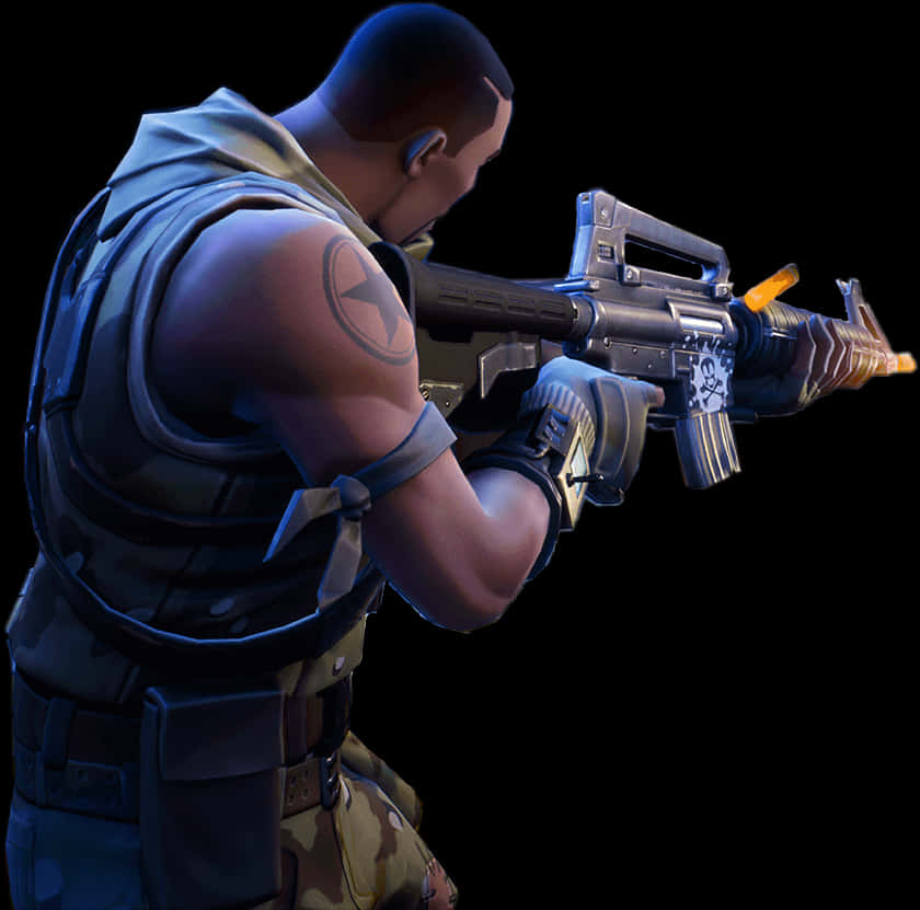 Fortnite Soldier With Assault Rifle