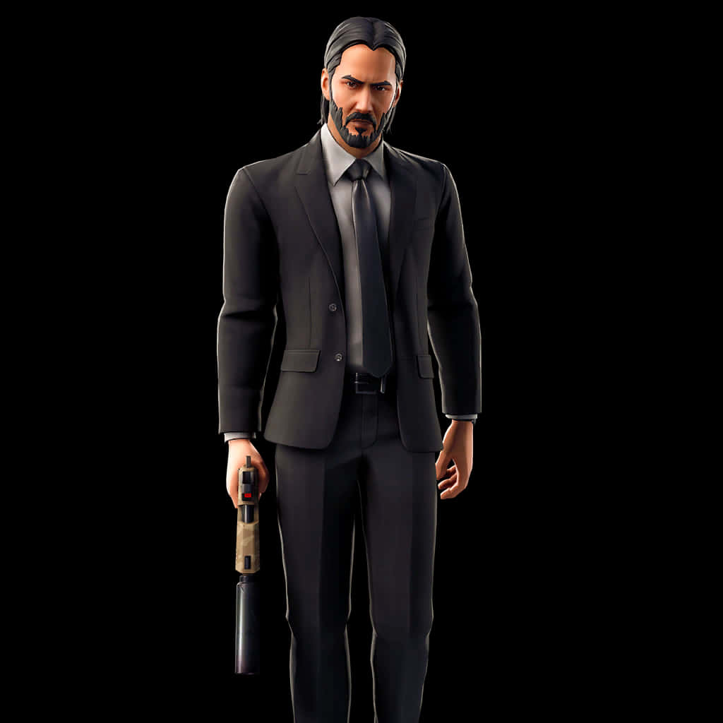 Fortnite_ Suited_ Character_ With_ Gun