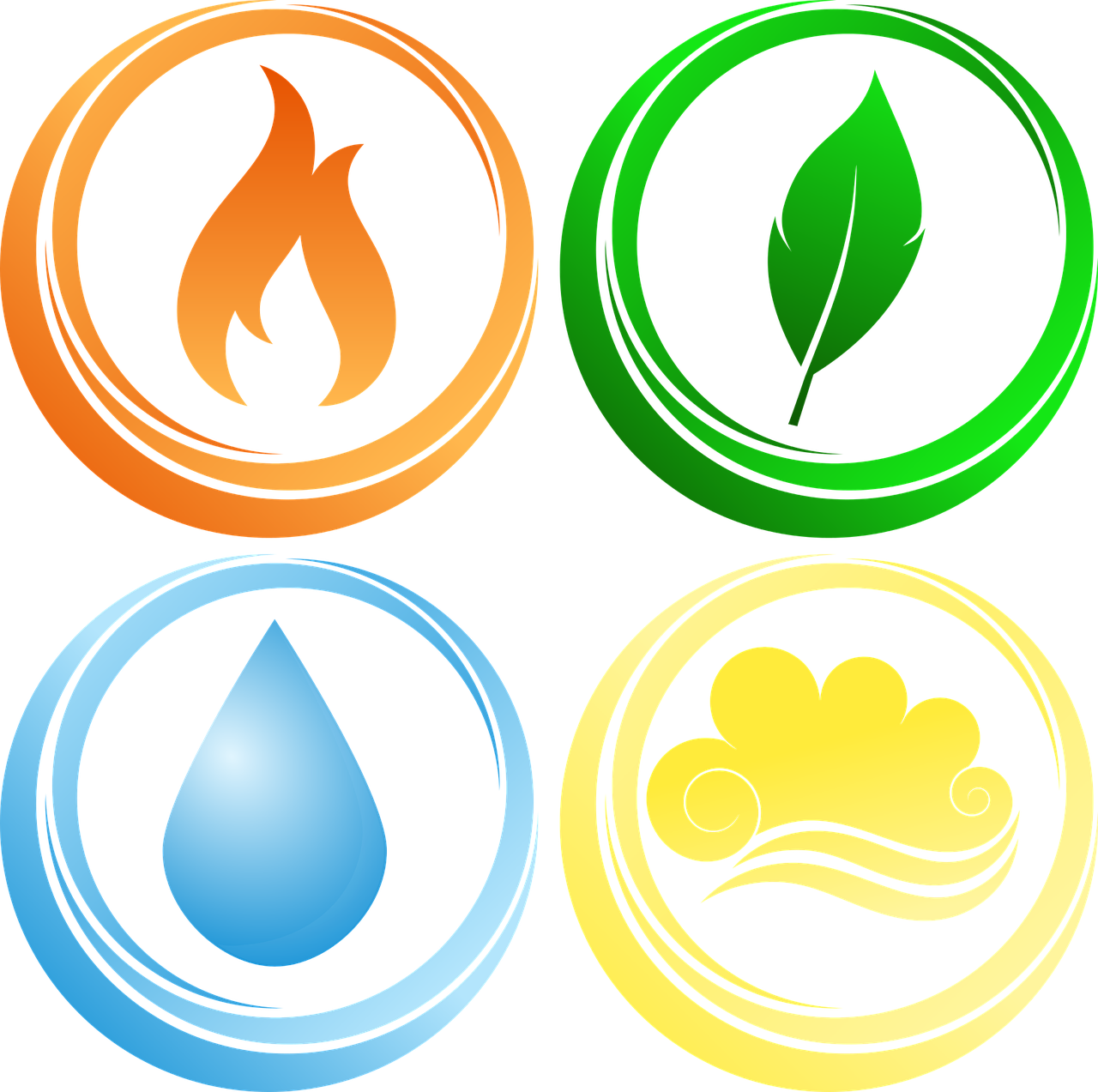 Four Elements Vector Illustration