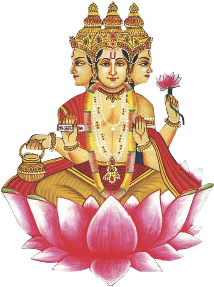 Four Faced Brahma Seatedon Lotus