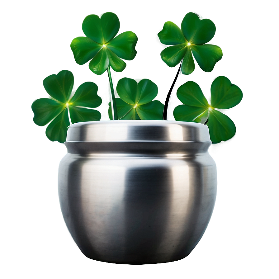 Four Leaf Clover In Pot Png 36