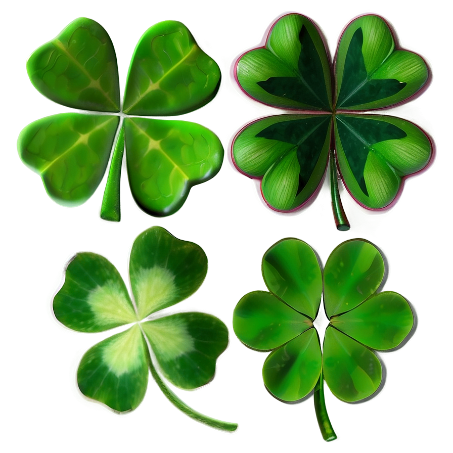 Four Leaf Clover Set Png 78