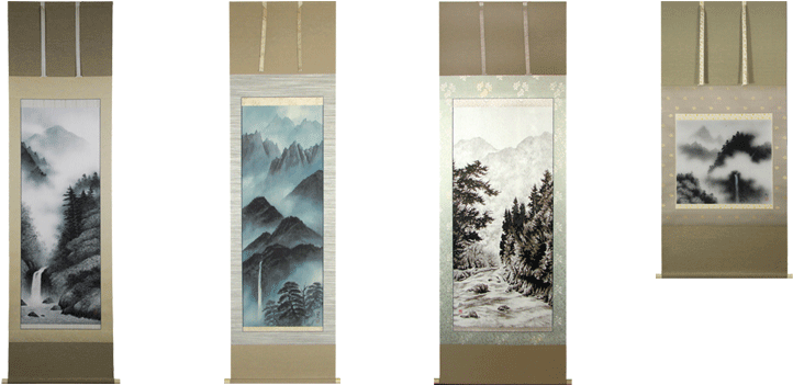 Four Panel Asian Landscape Art