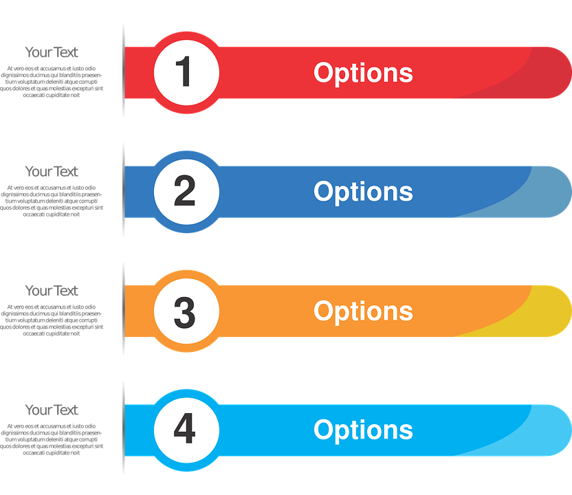 Four Step Options Infographic