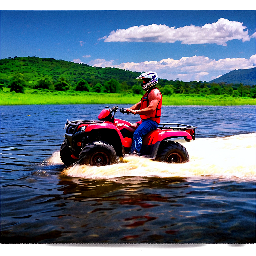 Four Wheeler Crossing River Png Aen