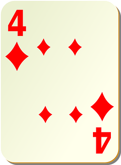 Fourof Diamonds Playing Card